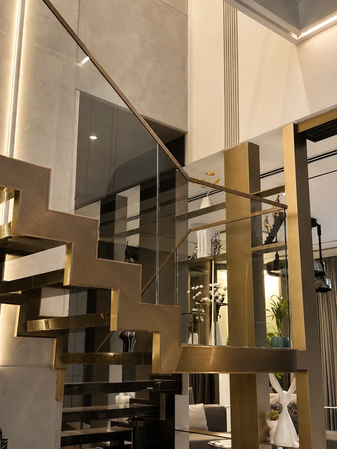 Double-Height Staircase & Glass Railings product detail