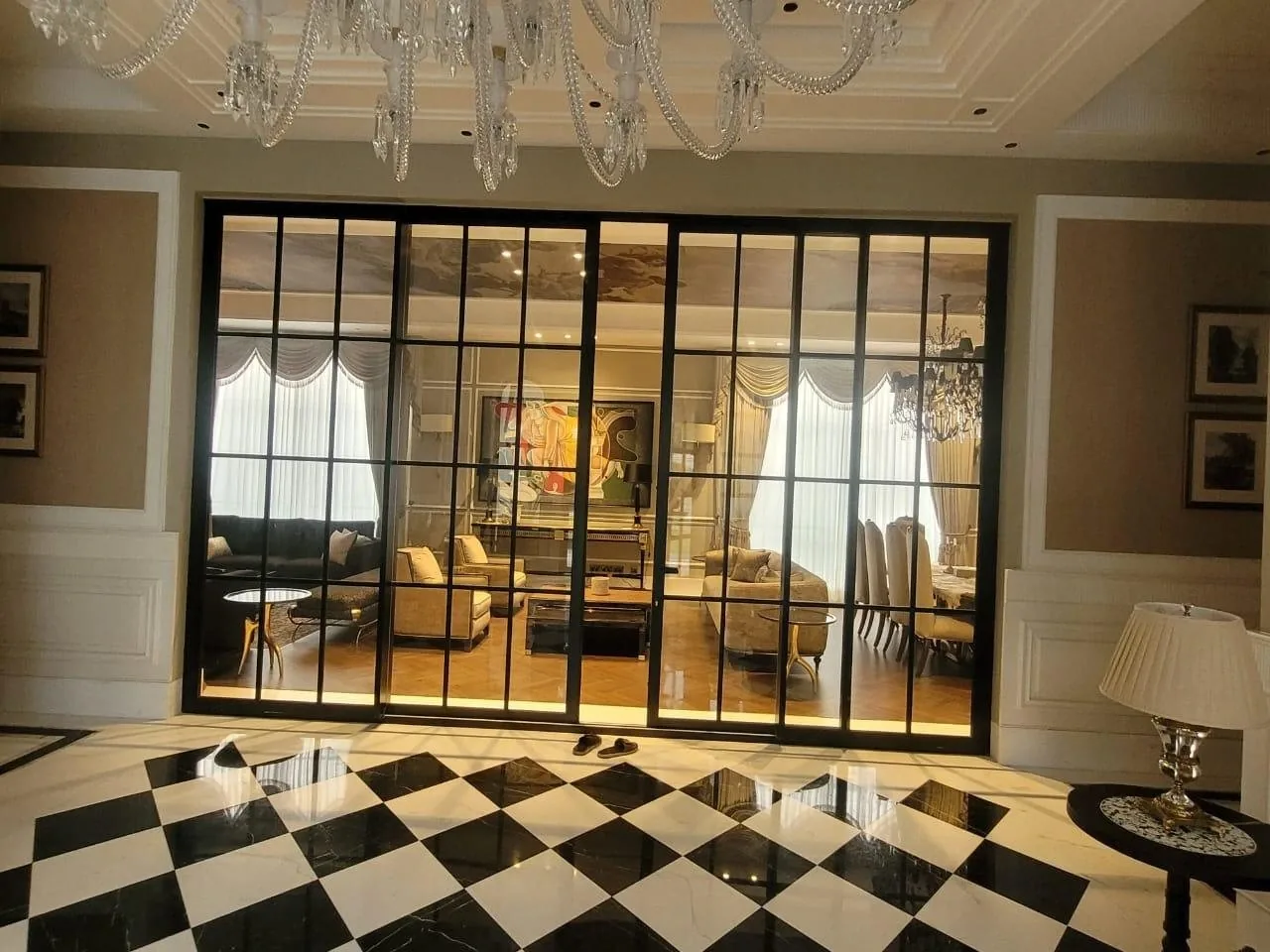 Kavi Raj Chattarpur interior glass wall