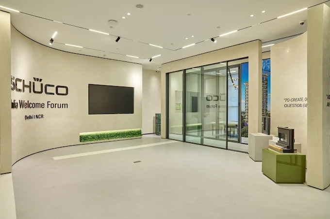 Schuco Delhi NCR welcome forum showroom with premium glazing systems