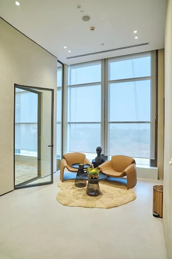 Schuco showroom lounge with aluminium window and door display zones